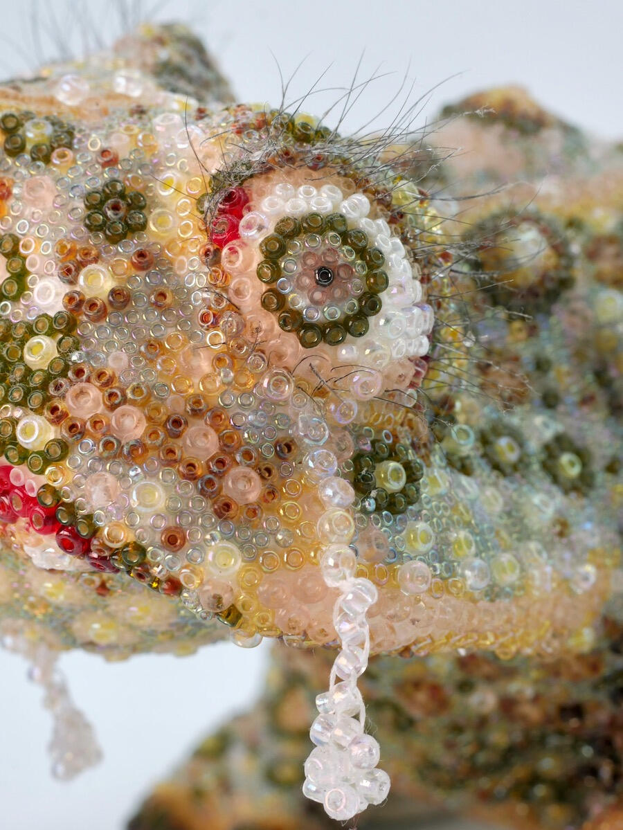 Nancy Jean Guerrero ceramic, glass beads 2022